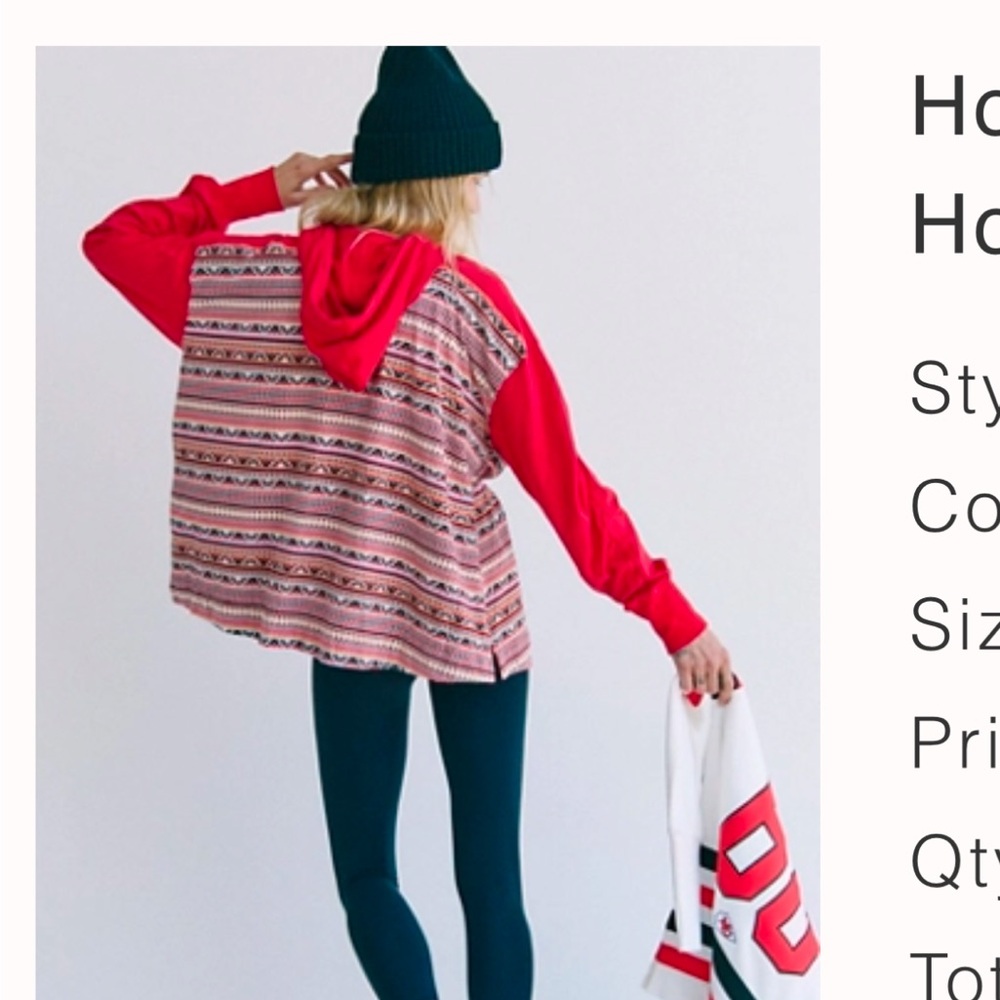 Free people hooded hot shot printed hoodie nwt medium